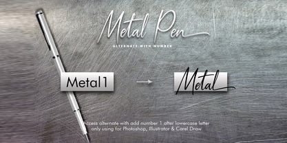Metal Pen Fuente Póster 2