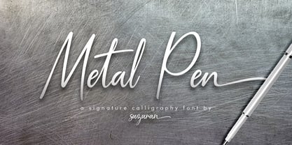 Metal Pen Fuente Póster 5