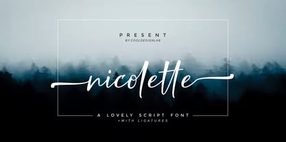 Nicolette Script Fuente Póster 1