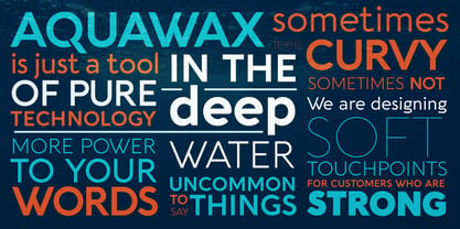 Aquawax Pro Font Poster 9