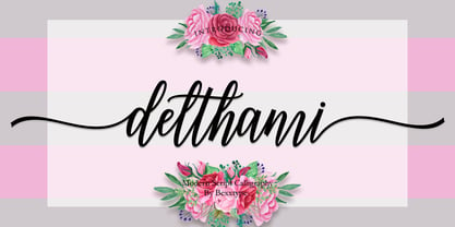 Delthami Script Font Poster 15