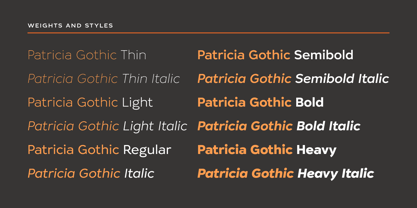 Patricia Gothic Font Poster 2