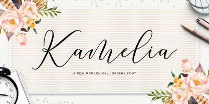 Kamelia Script Font Poster 8