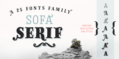 Sofa Serif Hand Font Poster 1