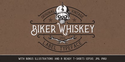 Biker Whiskey Font Poster 9