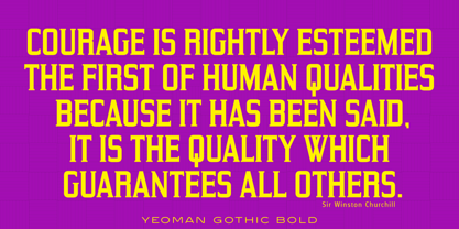 Yeoman Gothic Font Poster 3