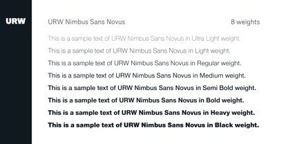 Nimbus Sans Novus Fuente Póster 3