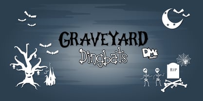Graveyard Dingbats Fuente Póster 5