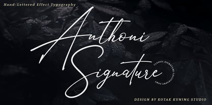 Anthoni Signature Font Poster 7