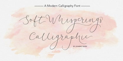 Soft Whisperings Calligraphic Font Poster 8