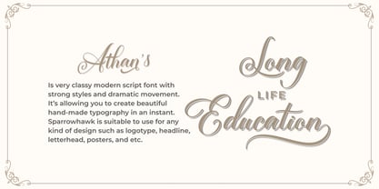 Athan Script Font Poster 1