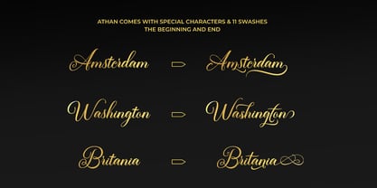 Athan Script Font Poster 2