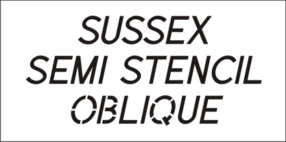 Sussex Semi Stencil JNL Font Poster 2