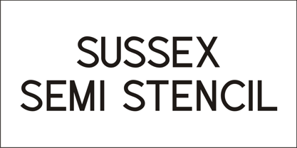 Sussex Semi Stencil JNL Font Poster 4