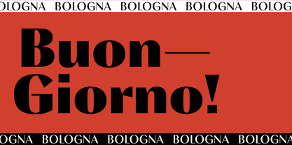 Bologna Font Poster 1