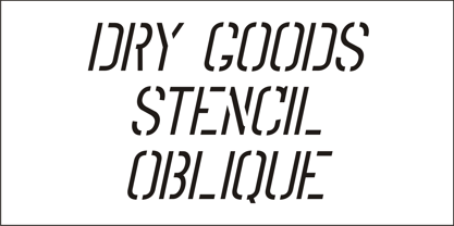 Dry Goods Stencil JNL Font Poster 2