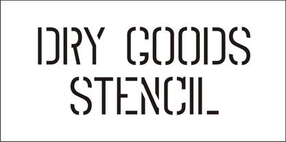 Dry Goods Stencil JNL Font Poster 4