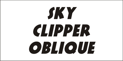 Sky Clipper JNL Font Poster 2