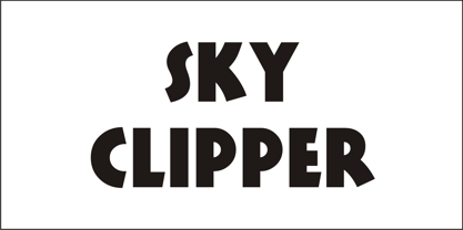 Sky Clipper JNL Font Poster 4