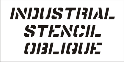 Industrial Stencil JNL Font Poster 2