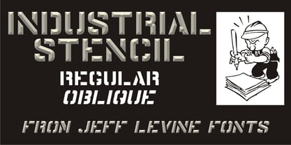 Industrial Stencil JNL Font Poster 5