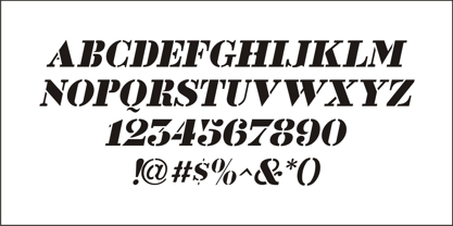 Belle Epoque Stencil JNL Font Poster 1