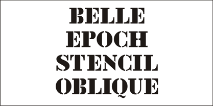 Belle Epoque Stencil JNL Font Poster 2