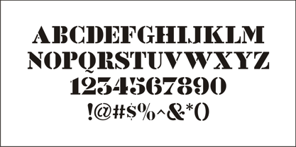 Belle Epoque Stencil JNL Font Poster 3