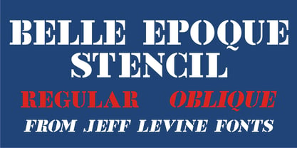 Belle Epoque Stencil JNL Font Poster 5