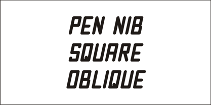 Pen Nib Square JNL Font Poster 2