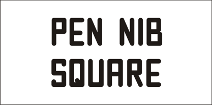 Pen Nib Square JNL Font Poster 4