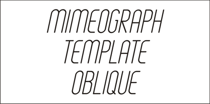 Mimeograph Template JNL Font Poster 2