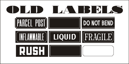 Old Labels JNL Font Poster 3
