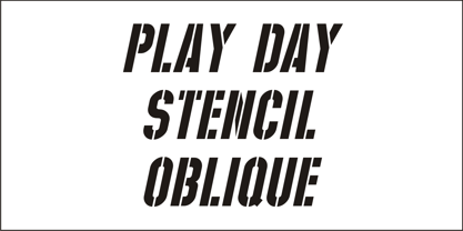Play Day Stencil JNL Fuente Póster 2