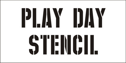 Play Day Stencil JNL Fuente Póster 4