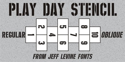 Play Day Stencil JNL Font Poster 5