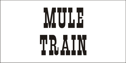 Mule Train JNL Font Poster 4