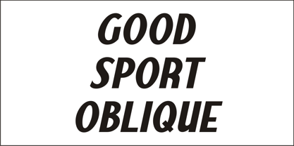 Good Sport JNL Font Poster 2
