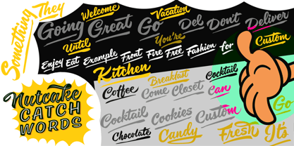 Nutcake CatchWords Font Poster 7