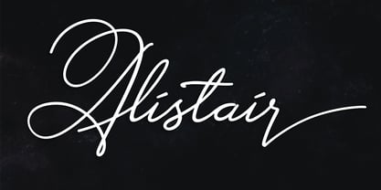 Alistair Signature Font Poster 6