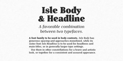 Isle Headline Font Poster 2
