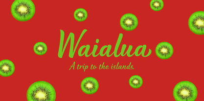 Waialua Fuente Póster 9