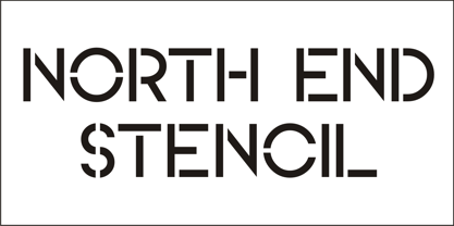 North End Stencil JNL Font Poster 4