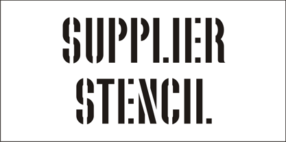Supplier Stencil JNL Font Poster 4