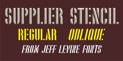 Supplier Stencil JNL Font Poster 5