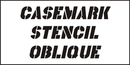 Casemark Stencil JNL Font Poster 2
