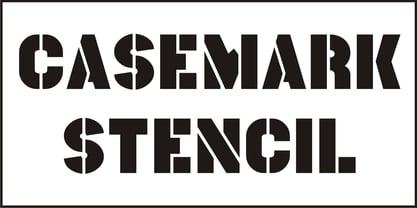 Casemark Stencil JNL Font Poster 4