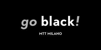 MTT Milano Font Poster 1