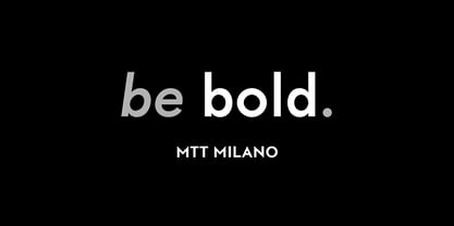 MTT Milano Font Poster 3