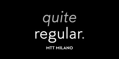 MTT Milano Font Poster 5